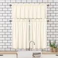 thumbnail image 2 of Yesfashion Cafe Curtains,100% Water Repellent Soft Fabric Short Curtains with Embossed Bubble Textured for Kitchen Bathroom, Set of 2, 2 of 8