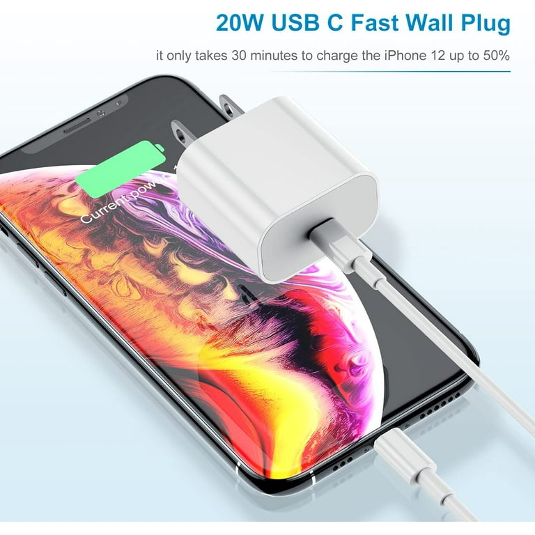 Buy iPhone Charger Super Fast Charging [ MFi Certified] 20W PD Power Wall  Charger with 6FT Charging Cable Compatible iPhone 14/14 Pro Max/13/13 Pro  Max/12/12 Pro/12 Pro Max/11/11 Pro iPad(White) Online at
