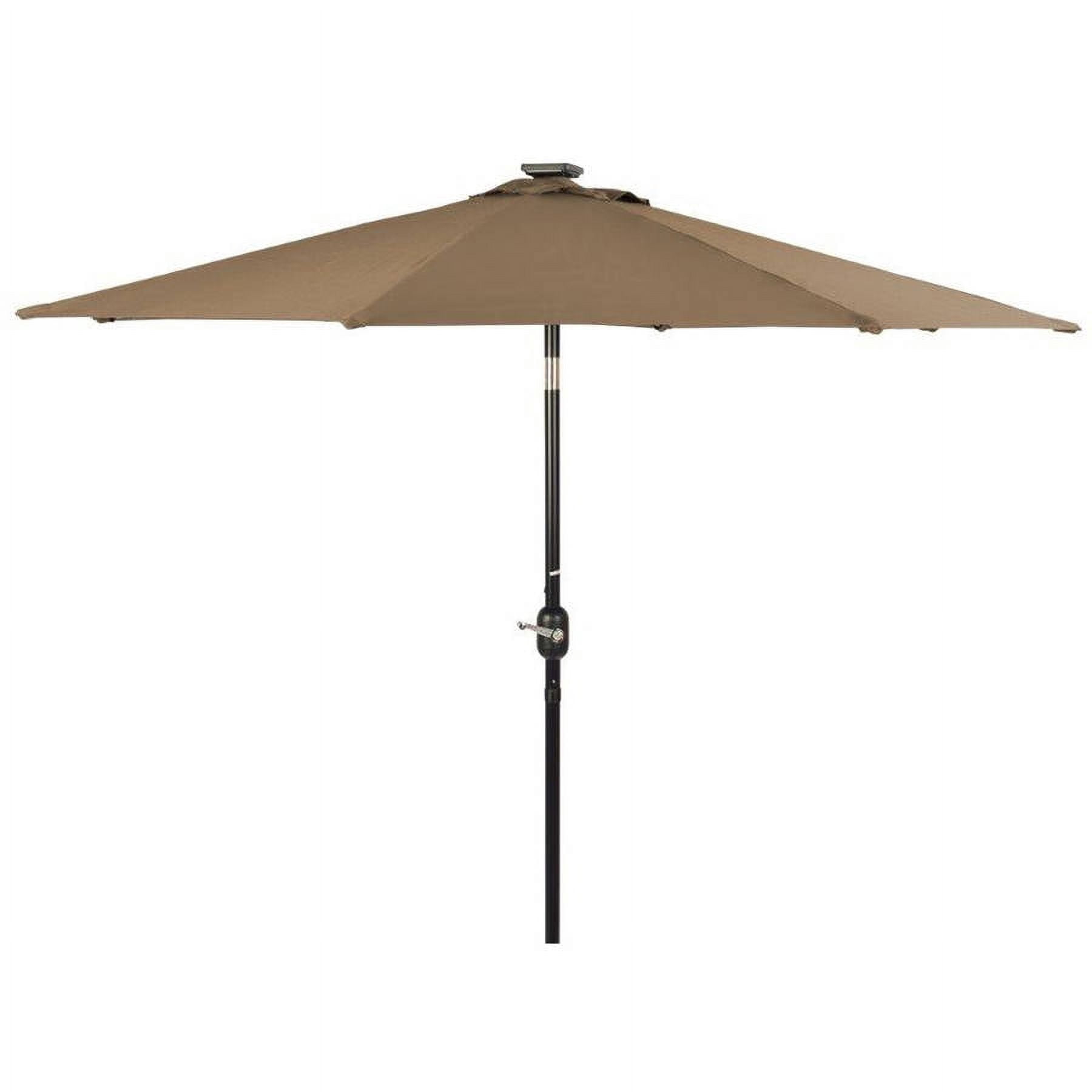 7' Solar LED Patio Umbrella by Trademark Innovations (Tan)