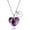 Purple, variant on Fashion Created Apple Green Agate Heart Pendant Gravel Necklace Mustard Seed Charms Valentines Gifts for Women Y941 (Green)…