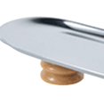 thumbnail image 3 of Bandeja expositora de joyas, resistente, con patas altas, platos decorativos, madera de haya, almacenamiento práctico. Cuadrado Grande Plata, 3 of 4