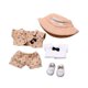 thumbnail image 2 of Traje de pantalones para muñecas en miniatura,Ropa para muñecas de peluche Ropa para muñecas de 15 cm 17 cm,Ropa para muñecas para muñecos de peluche Conjunto de ropa para Caqui con zapatos, 2 of 8