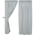 thumbnail image 3 of VHC Brands Sawyer Mill Plaid Cotton Farmhouse Curtains Rod Pocket Tie Back(s) Panel Pair, Blue, 3 of 7
