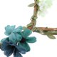 thumbnail image 3 of Elegante diadema elástica de rosas con múltiples flores para mujer Azul, 3 of 7