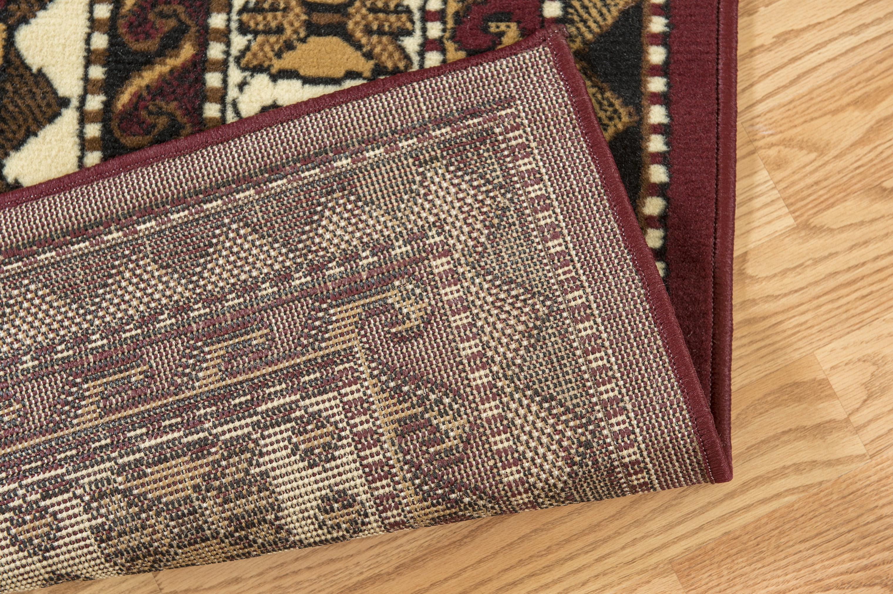 United Weavers Plaza Fleur Runner Rug, Bordered Pattern, Burgundy, 2'3 X 7'2"