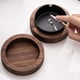 thumbnail image 2 of Cenicero de Nogal con Tapas Cenicero de Madera una Prueba de Viento Cenicero PortáTil para Fumadores Oficina Escritorio, Regalo para Hombres (Negro), 2 of 10