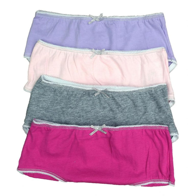 Buyless Fashion Girls Panties Assorted Colors Soft Cotton Brief Underwear 4  Pack