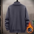 thumbnail image 5 of MaFYtyTPR Men's Zippered Sweater Jacket Stand Collar Long Sleeve Knit Cardigan with Pockets Casual Fall Winter Warm Outerwear A-Dark Gray L, 5 of 6