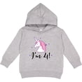 thumbnail image 2 of Inktastic 4th Birthday Cute Unicorn Toddler Hoodie, 2 of 4