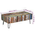 thumbnail image 4 of vidaXL Coffee Table Solid Reclaimed Wood 100x50x38 cm, 4 of 5