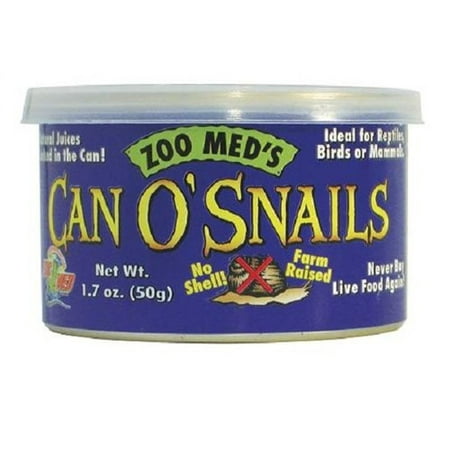 Zoo Med Can O' Snails Reptile, Bird; Mammal Food, 1.7 oz