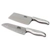 Cleaver/santoku Stainless Steel Set