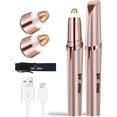 thumbnail image 1 of Eyebrow Hair Remover for Women Rechargeable Eyebrow Trimmer, with 2 Replacement Heads, Painless-Precision Eyebrow Epilator for Nose Lips Face with Storage Bag, 1 of 7