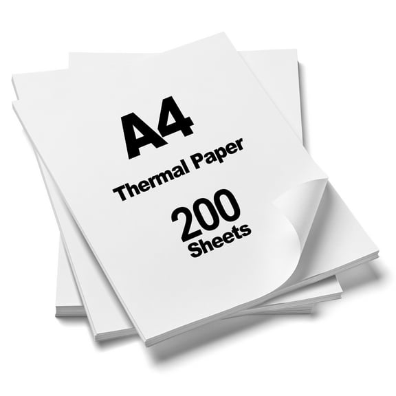 200 Sheets A4 Thermal Paper, 8.27" x 11.69"(210mm*297mm) Folding Thermal Printer Paper Compatible with Portable Thermal Printer, Quick-Dry, for Travel or Homework, Printing Contract Documents Picture