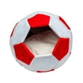 thumbnail image 2 of Portable Pet Bed Non Skid Washable Comfortable Football Shaped Warm Dog Bed Pet House Kitten Bed for Outdoor Cat Sleeping Indoor Accessories Red Small, 2 of 7