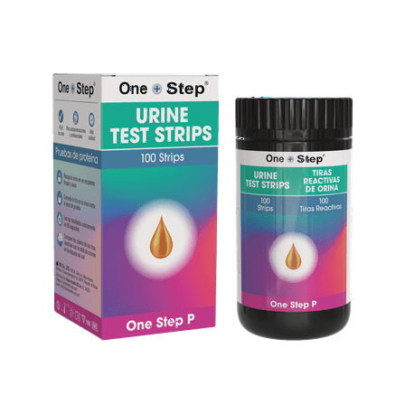 One Step Protein Urine Testing Kit, 100 Urine Test Strips, Quick, Accurate Results, 60 Seconds, Home Urinalysis Test Strips, Proteinuria Check, Monitor UTI, Kidney Health, Liver & More