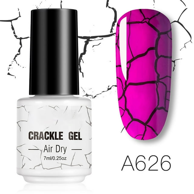 Esmalte de uñas, pegamento craquelador para esmalte de uñas, kit de pegamento craquelador para esmalte de uñas, almohadilla de algodón de 7 ml