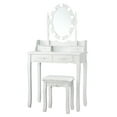 thumbnail image 2 of Patiojoy Make-Up Vanity Table Dresser Set w/LED Light, White, 2 of 9