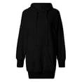 thumbnail image 5 of IUYRTFE Women's Oversized Drop Shoulder Hoodie Dress Long Sleeve Pullover Sweatshirt Dress with Pocket, 5 of 7