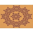 thumbnail image 1 of Ahgly Company Machine Washable Indoor Rectangle Transitional Grapefruit Red Area Rugs, 7' x 9', 1 of 7