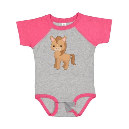 

Inktastic Cute Brown Pony Gift Baby Boy or Baby Girl Bodysuit