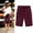 Wine, variant on Vivianyo HD Shorts for Women Summer Clearance Women's Summer Elastic Waist Drawstring Side Pocket Solid Color Short Pants 5/4