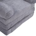 thumbnail image 3 of M Buder Sofá para Niños Estilo Perro Gris Plegable Transpirable 3 Capas (47 cm / 18.5 in), 3 of 7