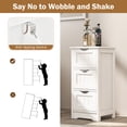 thumbnail image 5 of Giantex Bathroom Storage Cabinet, Space-saving Slim Storage Organizer, Freestanding Wooden Narrow Floor Cabinet, White, 5 of 8