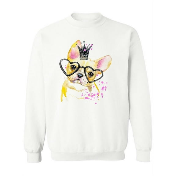 Cute Puppy With Crown . Sweatshirt Women -Image by Shutterstock, Female Small