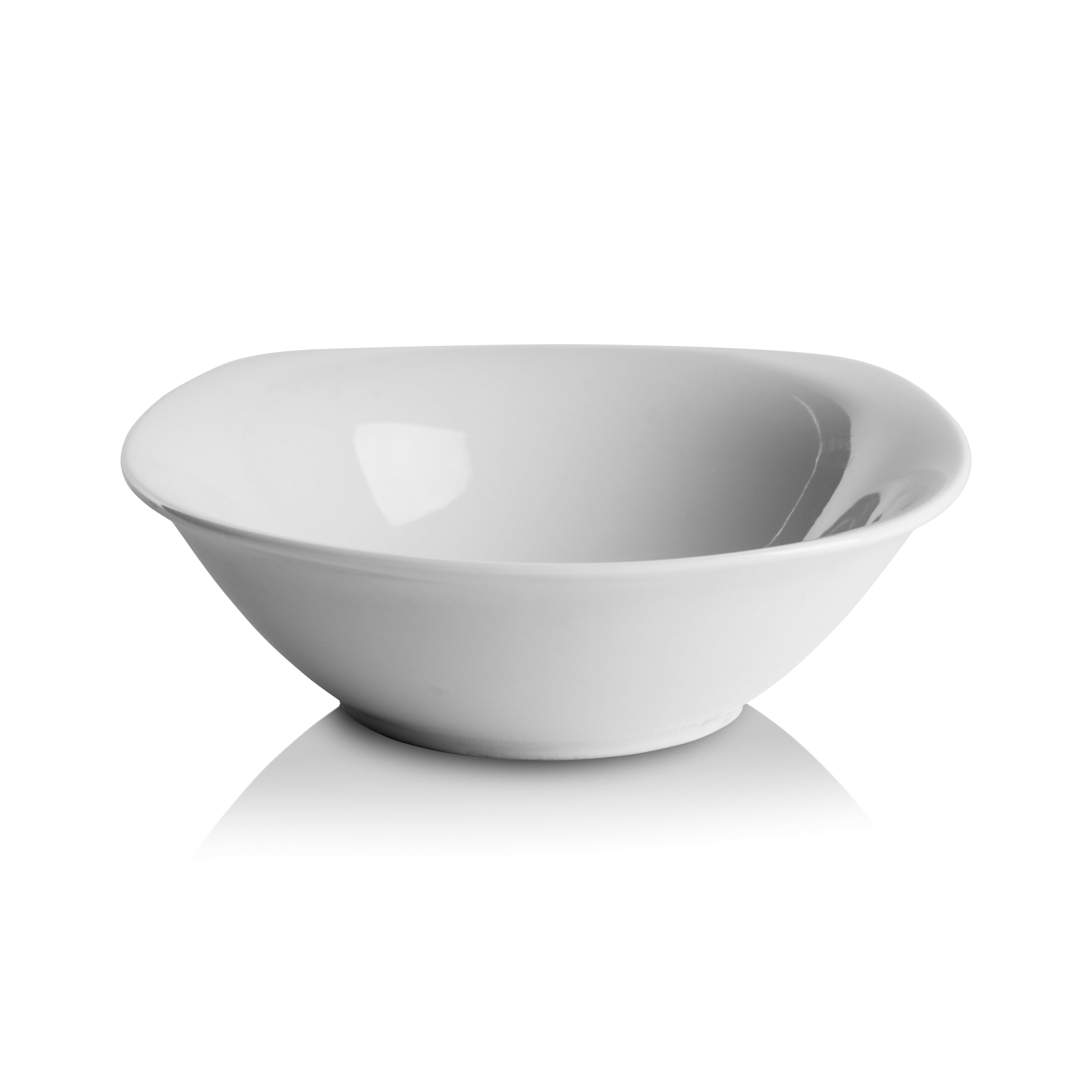 10 Strawberry Street 6" Catering Square Ceramic Cereal Bowl, Set of 12, White