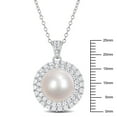 thumbnail image 2 of Everly Women's Cultured Pearl and Cubic Zirconia Sterling Silver Necklace, 2 of 6
