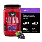 BSN Amino X Amino Acids + BCAA Powder, Grape, 30 Servings