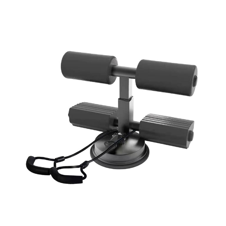 Portable Sit-Up trainer with suction cup - black