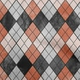 thumbnail image 1 of oneOone Silk Tabby Rust Brown Fabric Argyle Sewing Material Print Fabric By The Yard 42 Inch Wide, 1 of 4