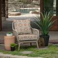 thumbnail image 3 of ARDEN Outdoor Foam Deep Seat Cushions Set, 24x24, Premium High-Density Foam, Never Flattens, Weather-Proof for Patio Chair Sofa Couch, Global Vintage Medallion, 3 of 10