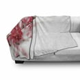 thumbnail image 3 of Spring Soft Flannel Fleece Blanket, Nature Beauty Cherry Blossom Branches Misty Inspirational Japanese Blooms Image, Cozy Plush for Indoor and Outdoor Use, 70" x 90", Hot Pink White, by Ambesonne, 3 of 6