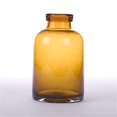 thumbnail image 1 of Glitzhome 8.27 in. Bubble Glass Vase - Amber, 1 of 1