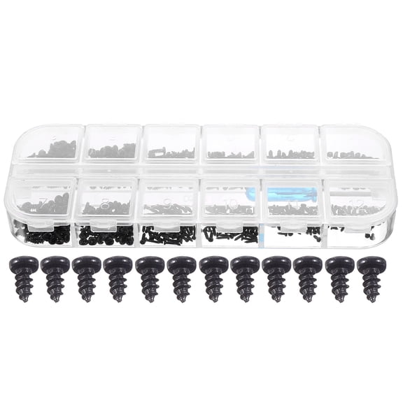Milisten 1 Box Self-drilling Screws Assortment Size Screws Sheet Metal Screws Kit Self Tapping Screws with Screwdriver