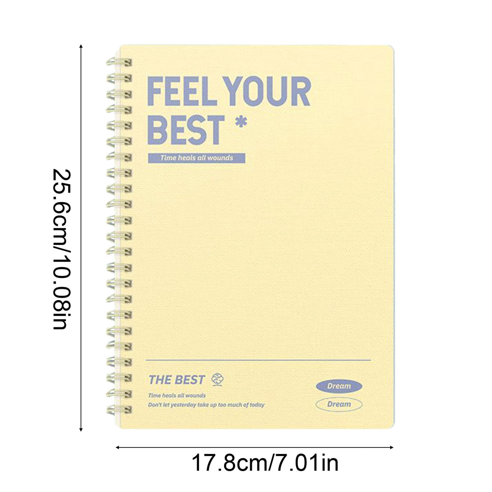HBBKVI 2 Pack Notebook, B5 Horizontal Thickened Coil Notebook Excerpt Colorful Plastic Cover Notebook Quality Writing Paper No Additive