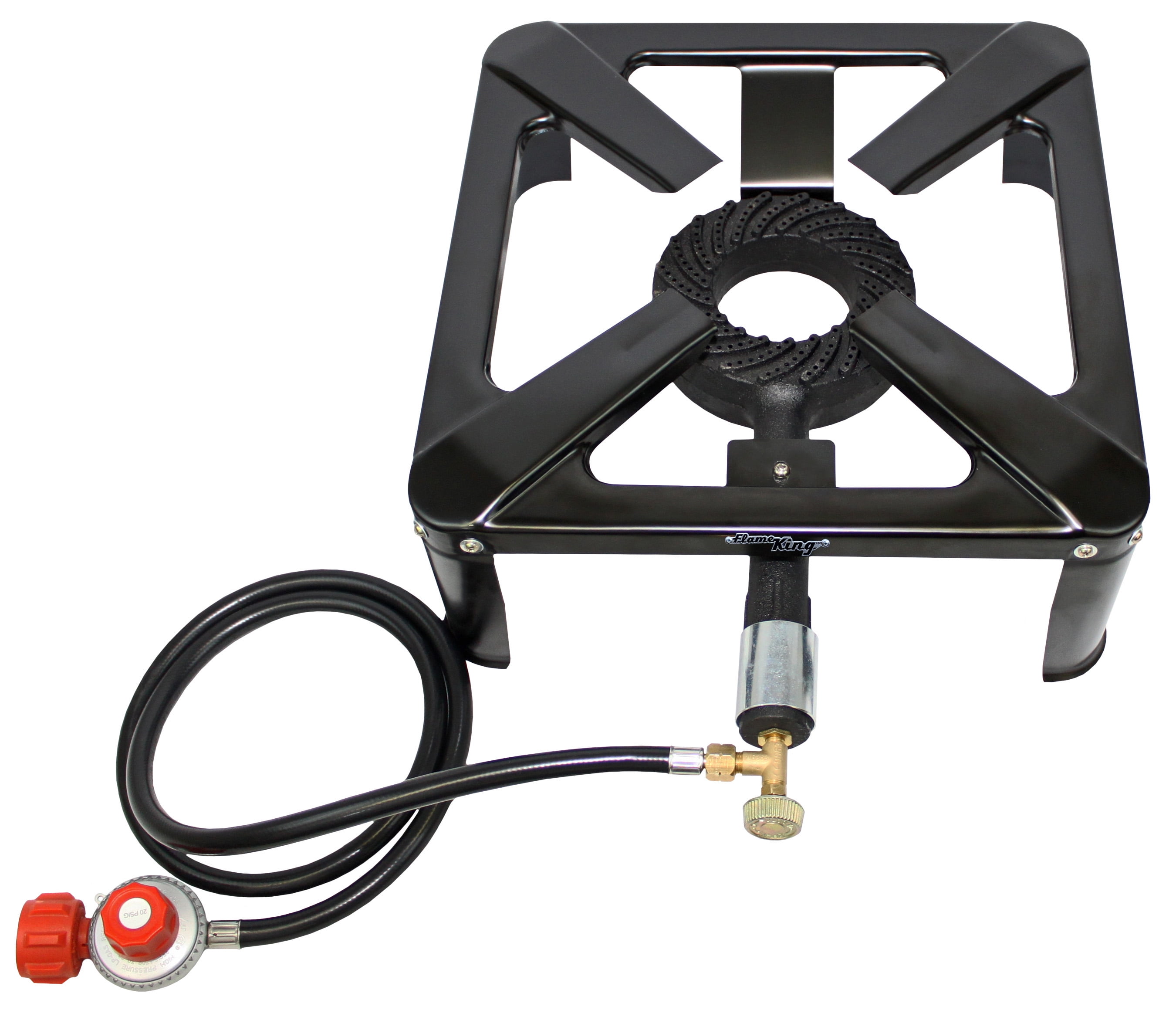 Flame King Propane 120,000 BTU Heavy Duty Single Burner Turkey Fryer Outdoor Bayou Cooker Stove