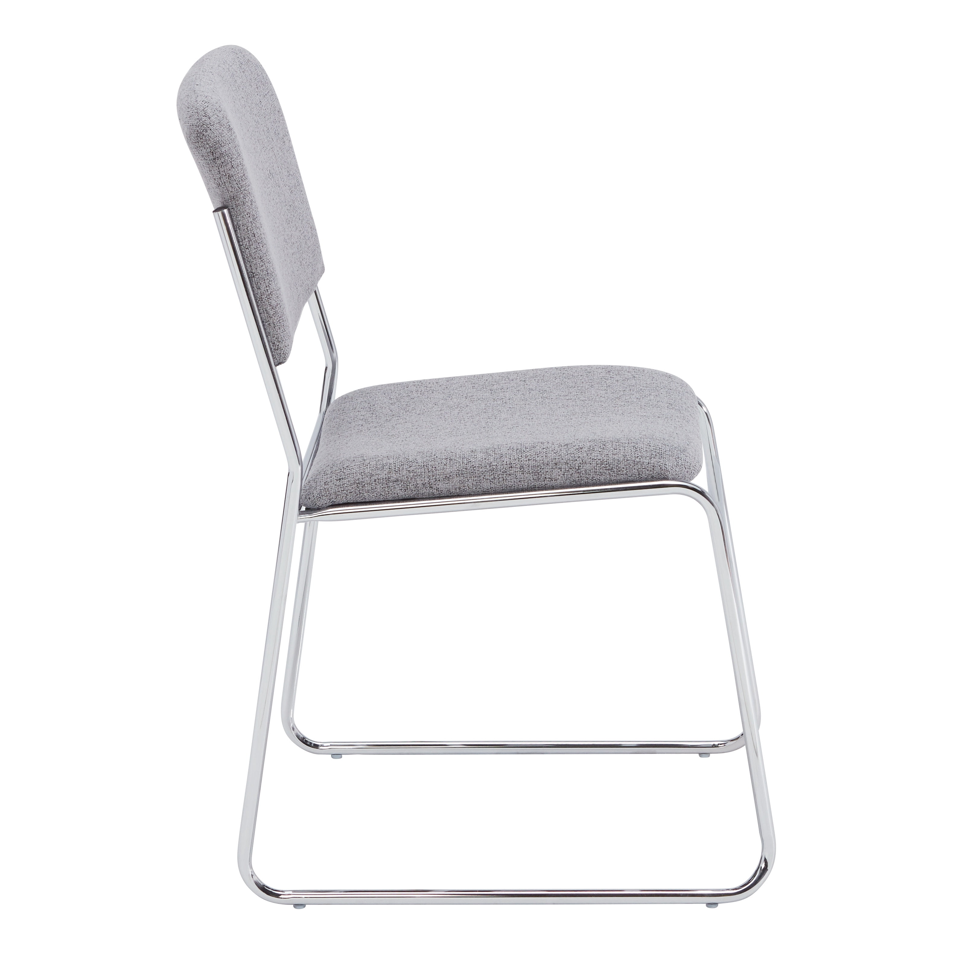(4 Pack) NPS 8600 Series Fabric Padded Signature Stack Chair, Classic Gray