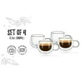 thumbnail image 6 of Bacimi Double Wall Insulated Borosilicate Glass Espresso cups 3.5oz /100ml 4pack, 6 of 9