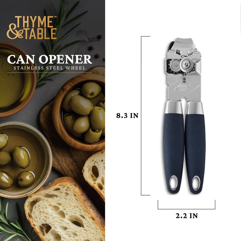 Thyme & Table Stainless Steel Can Opener with Easy-Turn Knob and