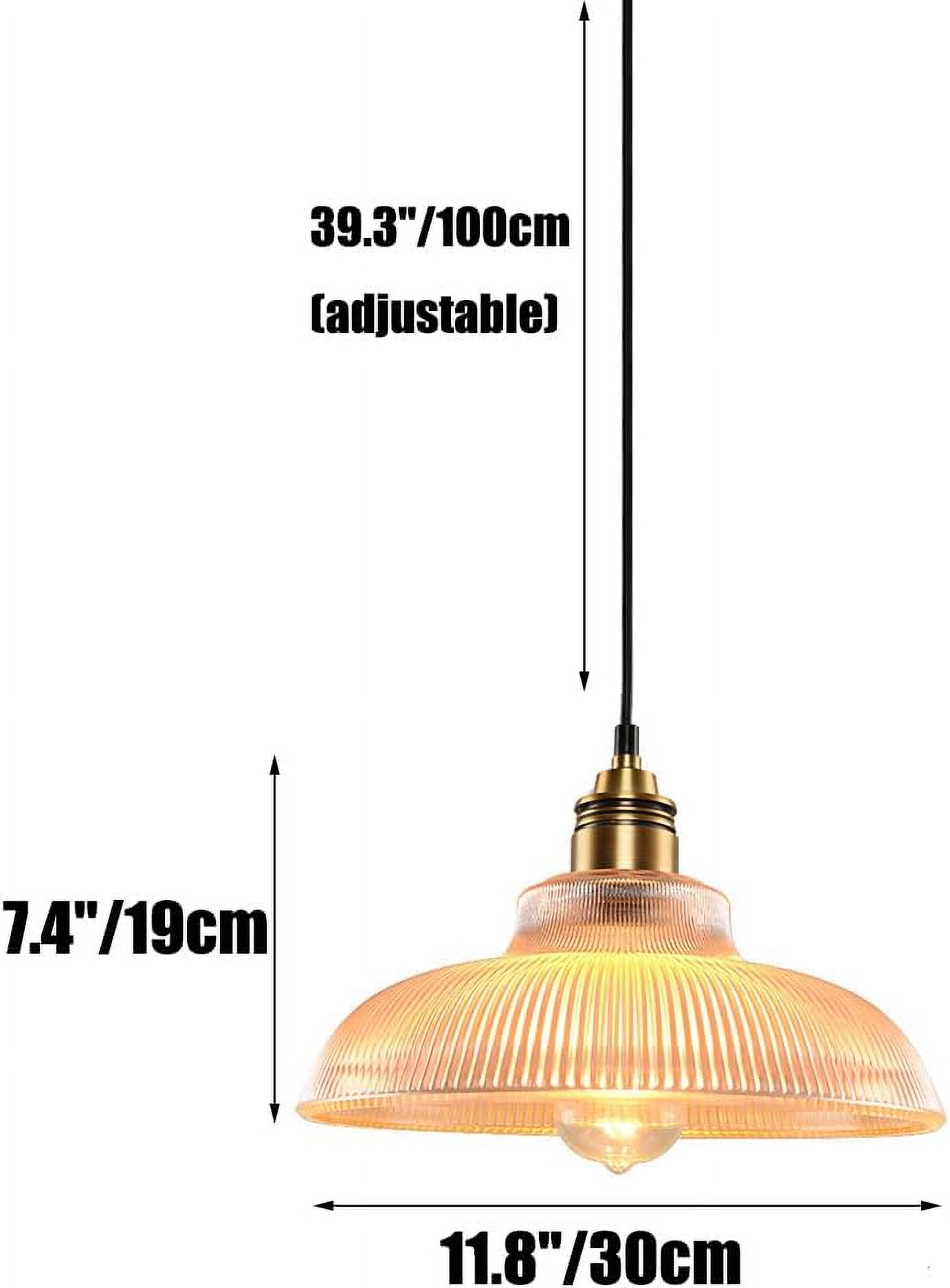 Rustic Amber Glass Pendant Lighting for Dining Room, Modern Farmhouse Pendant Lamp, Retro American Style Pendant Light Fixture, Vintage Simple Pendant Light for Kitchen Island Over Table