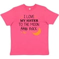 thumbnail image 3 of Inktastic I Love My Sister To The Moon and Back Youth T-Shirt, 3 of 5