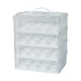 thumbnail image 4 of Portador de cupcakes,Porta cupcakes Contenedores para cupcakes Soporte para cupcakes,Caja para cupcakes de 4 niveles con tapa y asa,Transportador de alimentos para muffins y, 4 of 8