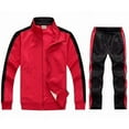 thumbnail image 1 of Men's Casual Sports Suit Zipper Hooded Jacket + Pants Tracksuit Sweatshirt Set, 1 of 5