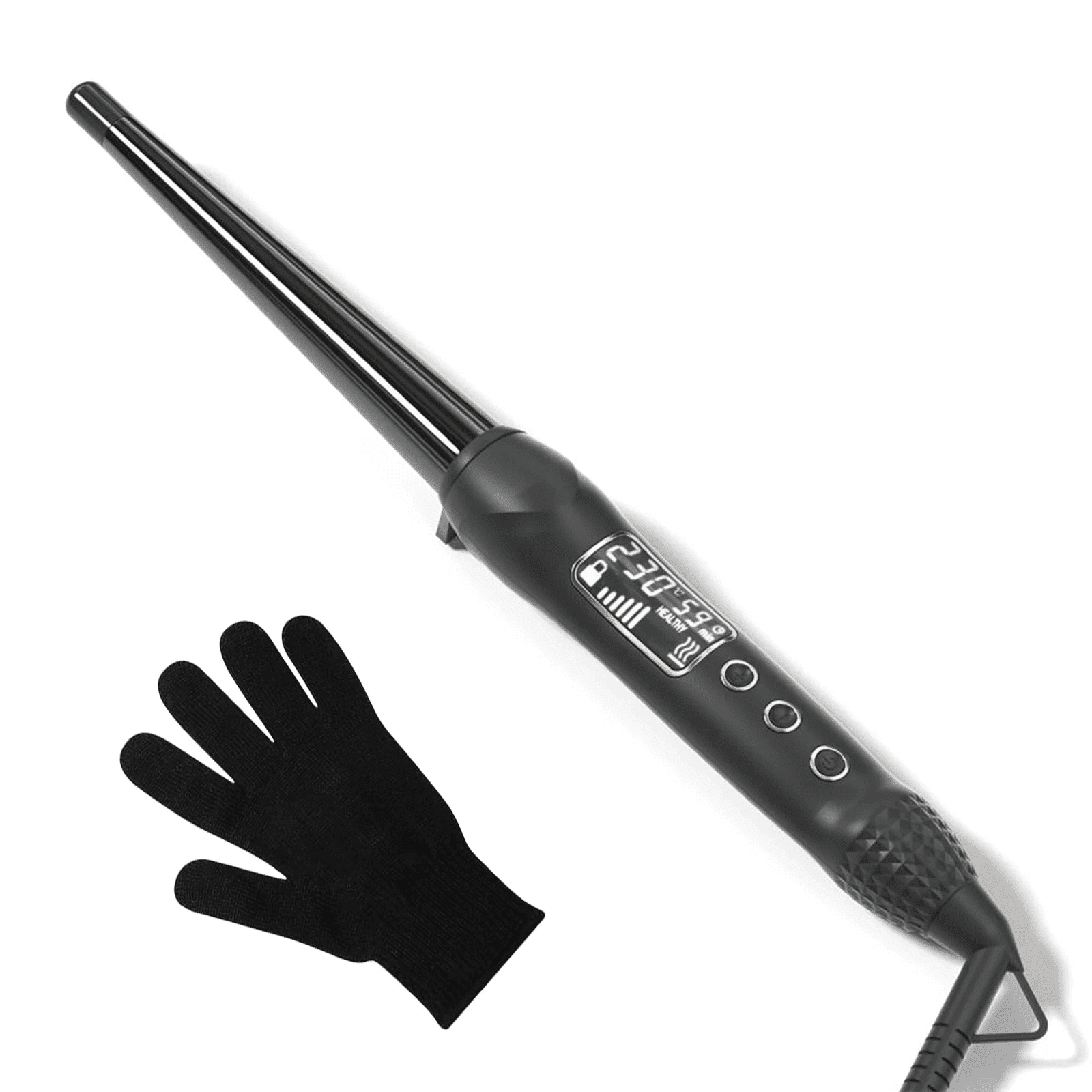 ヘアアイロン Kibear Ultrasonic Ionic Care Wand Yunnyp 9mm Small Barrel Curling Iron, Adjustable Temperature