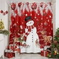 thumbnail image 2 of Shower Curtain 36"W x 78"L Christmas Red Snowman Christmas Balls Pine Leaves Fabric Shower Curtains Set with Hooks Water Repellent Bathroom Curtains Machine Washable Bathroom Accessories, 2 of 9