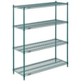thumbnail image 3 of Nexel Wire Shelving, Green Epoxy, 54"W X 18"D X 63"H, 3 of 5
